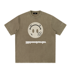 “Life’s Upside Down” (Men Size Up) Heavyweight Vintage Washed Frayed T-Shirt