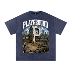Snow Washed Oversized Cotton T-Shirt