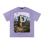 Snow Washed Oversized Cotton T-Shirt