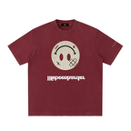 “Life’s Upside Down” (Men Size Up) Heavyweight Vintage Washed Frayed T-Shirt