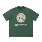 “Life’s Upside Down” (Men Size Up) Heavyweight Vintage Washed Frayed T-Shirt