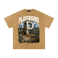 Snow Washed Oversized Cotton T-Shirt