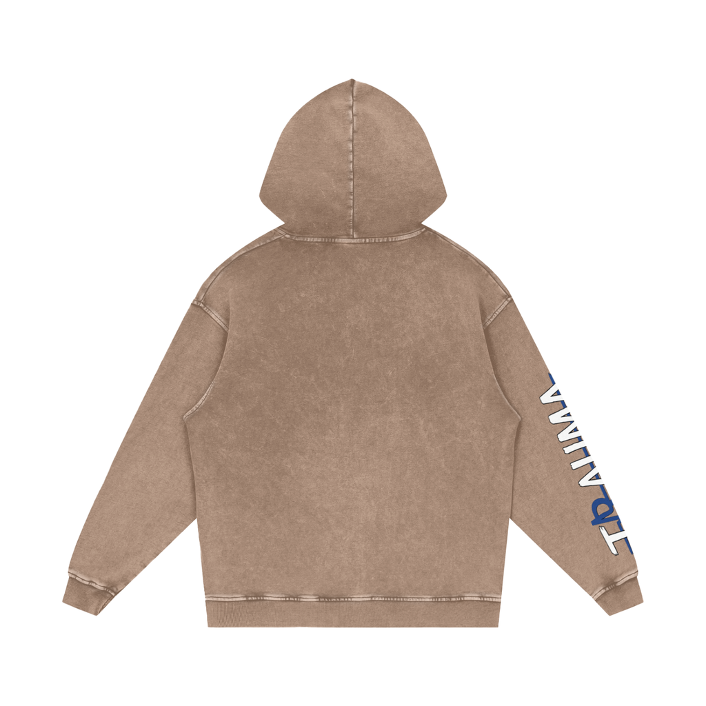 Trauma Snow Washed Loose Cotton Hoodie