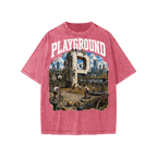 “Playground” -Snow Washed Kids' T-Shirt