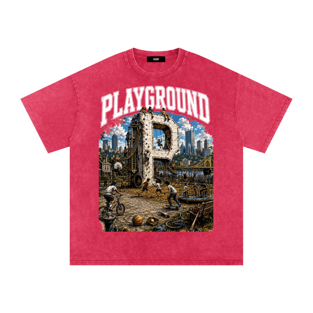 Snow Washed Oversized Cotton T-Shirt