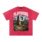 Snow Washed Oversized Cotton T-Shirt