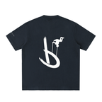 “Life’s Upside Down” (Men Size Up) Heavyweight Vintage Washed Frayed T-Shirt