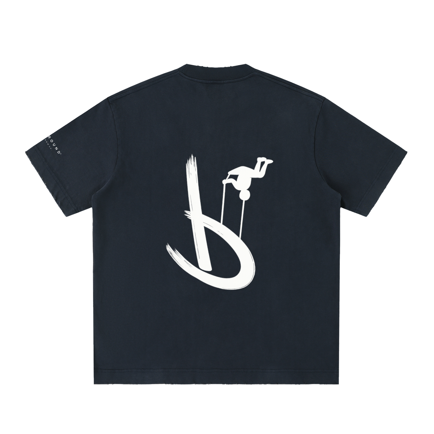 “Life’s Upside Down” (Men Size Up) Heavyweight Vintage Washed Frayed T-Shirt