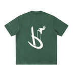 “Life’s Upside Down” (Men Size Up) Heavyweight Vintage Washed Frayed T-Shirt