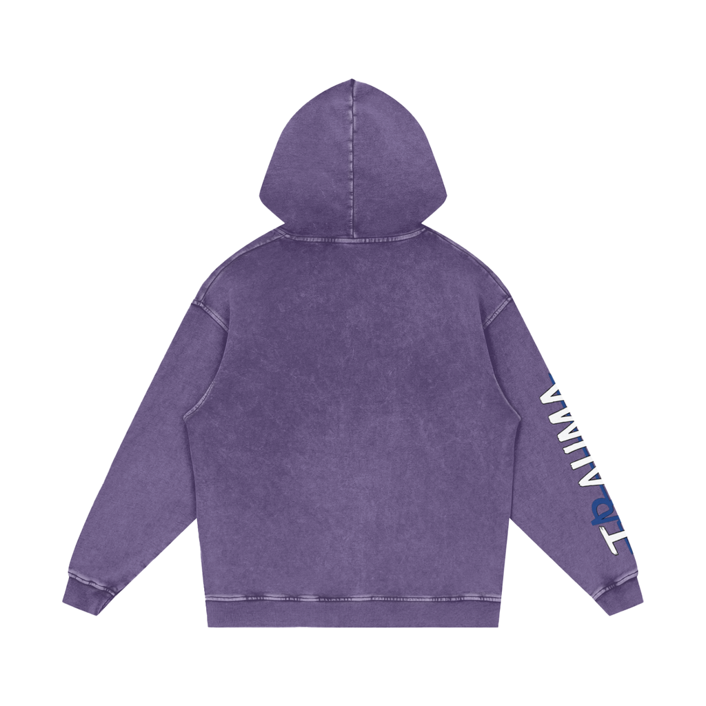 Trauma Snow Washed Loose Cotton Hoodie