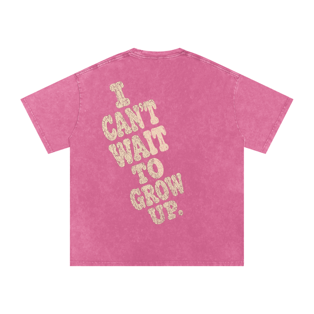 Snow Washed Oversized Cotton T-Shirt