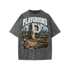 “Playground” -Snow Washed Kids' T-Shirt