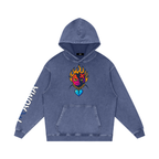 Trauma Snow Washed Loose Cotton Hoodie