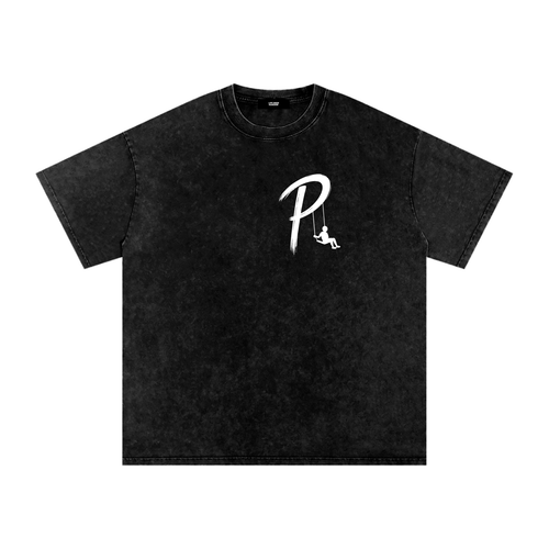 Playground- Snow Washed Oversized Cotton T-Shirt