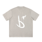 “Life’s Upside Down” (Men Size Up) Heavyweight Vintage Washed Frayed T-Shirt
