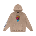 Trauma Snow Washed Loose Cotton Hoodie