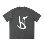 “Life’s Upside Down” (Men Size Up) Heavyweight Vintage Washed Frayed T-Shirt