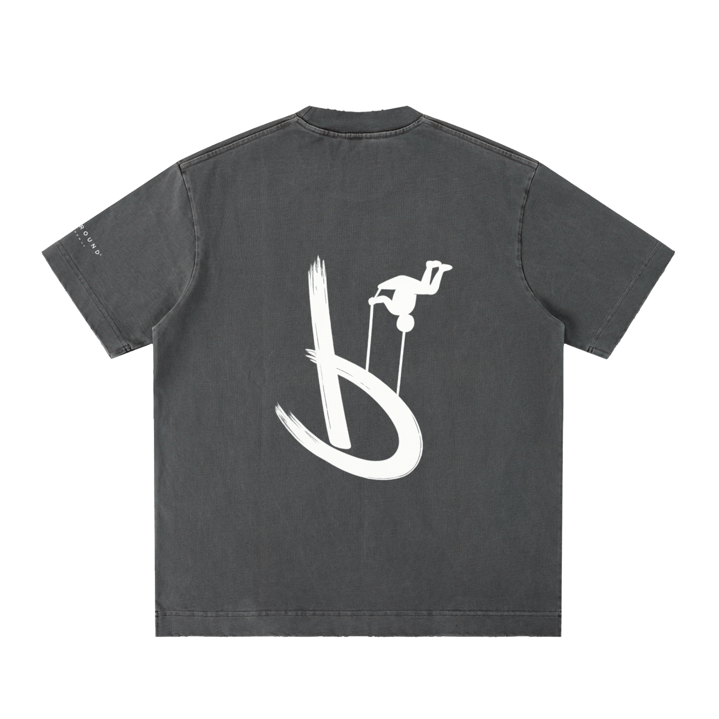 “Life’s Upside Down” (Men Size Up) Heavyweight Vintage Washed Frayed T-Shirt