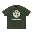 “Life’s Upside Down” (Men Size Up) Heavyweight Vintage Washed Frayed T-Shirt
