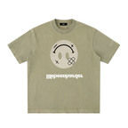 “Life’s Upside Down” (Men Size Up) Heavyweight Vintage Washed Frayed T-Shirt