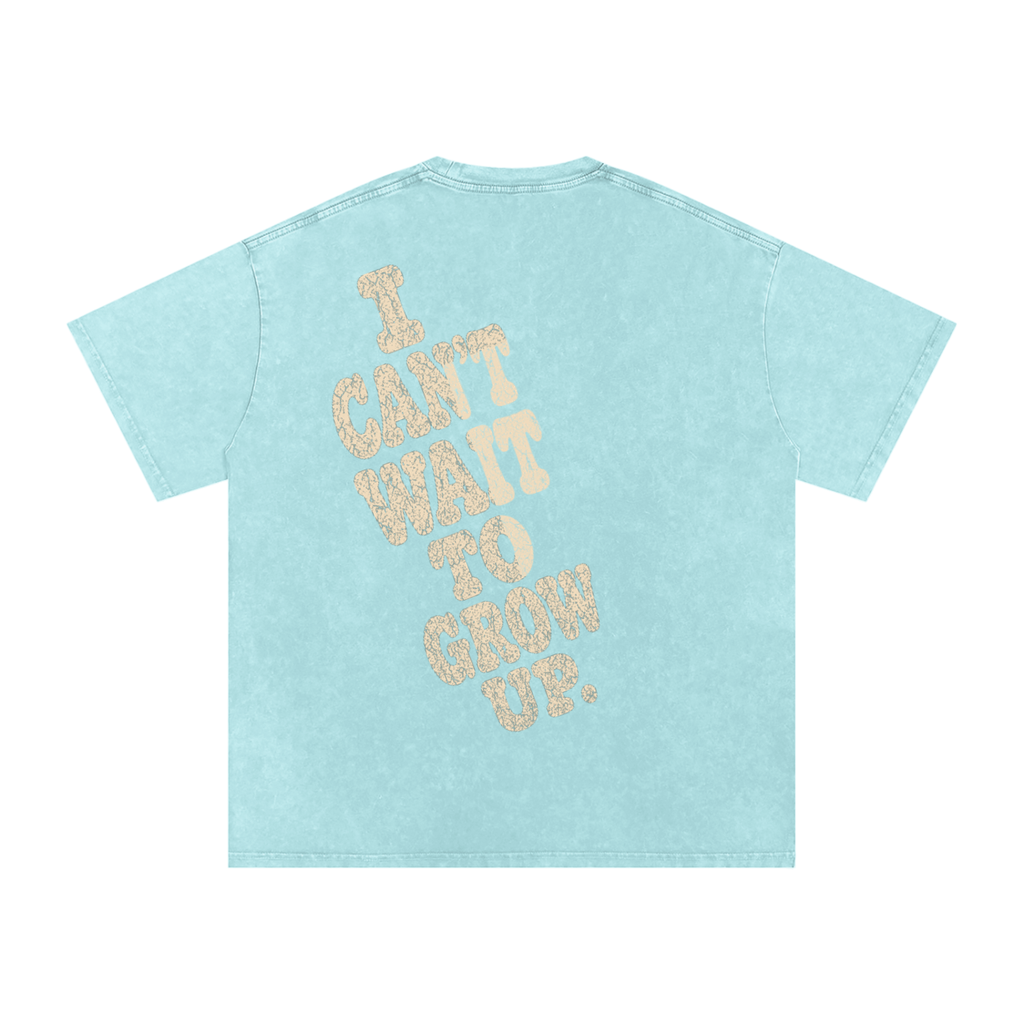 Snow Washed Oversized Cotton T-Shirt