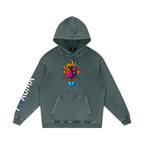 Trauma Snow Washed Loose Cotton Hoodie