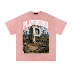 Snow Washed Oversized Cotton T-Shirt