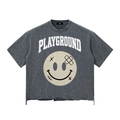 “Cheez” Snow Wash Raw-Hem Boxy T-shirt