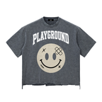 “Cheez” Snow Wash Raw-Hem Boxy T-shirt