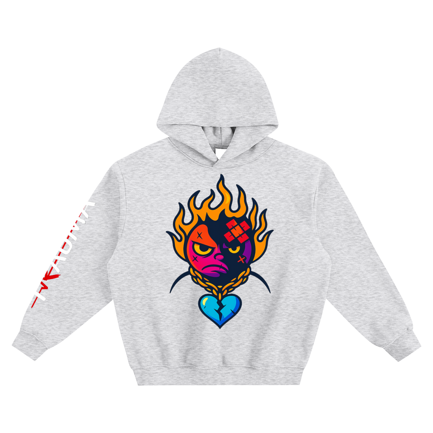 Trauma Face Fleeced Boxy Hoodie