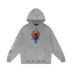 Trauma Snow Washed Loose Cotton Hoodie