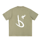 “Life’s Upside Down” (Men Size Up) Heavyweight Vintage Washed Frayed T-Shirt