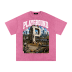 Snow Washed Oversized Cotton T-Shirt